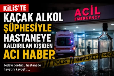 Kilis'te Ka&ccedil;ak Alkol Ş&uuml;phesiyle Hastaneye Kaldırılan Kişiden Acı Haber