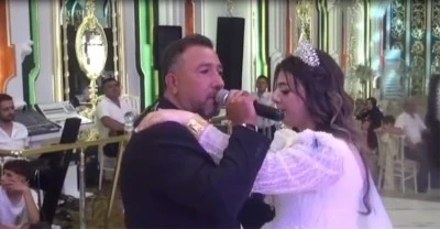 Kilis’te kızının düğününde gözyaşlarına boğuldu