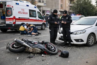 Kilis&rsquo;te Korkutan Kaza: Otomobil ile Motosiklet &Ccedil;arpıştı