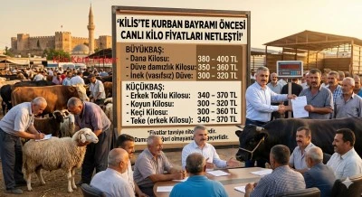 Kilis&rsquo;te Kurban Bayramı &Ouml;ncesi Canlı Kilo Fiyatları Netleşti!