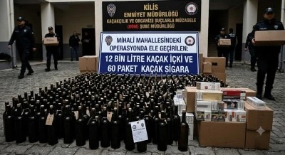 Kilis&rsquo;te Mıhali Mahallesi&rsquo;nde Binlerce Litre Ka&ccedil;ak İ&ccedil;ki Ele Ge&ccedil;irildi