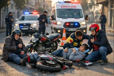 Kilis`te Motosiklet kazası: 3 yaralı