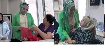 Kilis&rsquo;te Nilg&uuml;n Kalaylı'ndan &Uuml;reten Kadınlara Destek Ziyareti