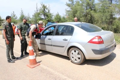 Kilis'te orman yangınlarına karşı karadan ve havadan denetim 