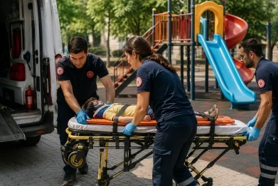 Kilis&rsquo;te parkta feci kaza: 5 yaşındaki &ccedil;ocuk ağır yaralandı