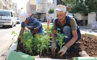 Kilis’te şehir içi yeşil alan çalışmaları devam ediyor