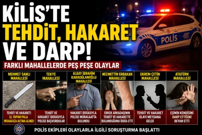 Kilis&rsquo;te Tehdit, Hakaret ve Darp: Olaylar Peş Peşe Yaşandı!
