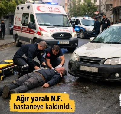 Kilis&rsquo;te Trafik Kazası: Yaya Hastaneye Kaldırıldı