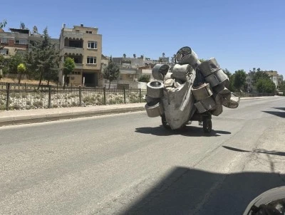 Kilis’te trafikte ilginç görüntüler