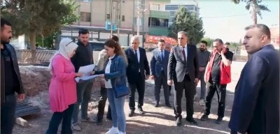 Kilis’te yapımı devam eden ilkokul inşaatını inceledi