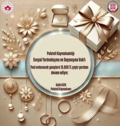 Kilis’te yeni evleneceklere çeyiz yardımı 