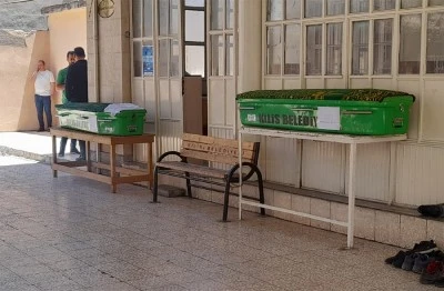 Kilis'te aynı gün vefat eden karıkoca yanyana toprağa verildi