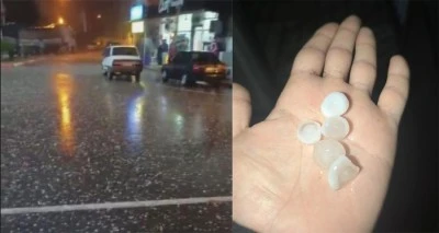 Komşuyu dolu vurdu!