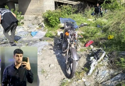 Köprüden uçan motosikletin 18 yaşındaki sürücüsü öldü