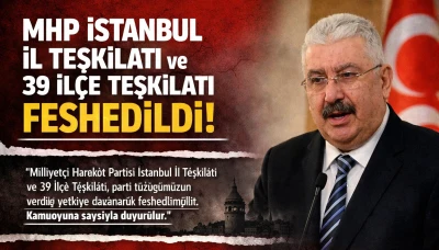 MHP İstanbul teşkilatını il&ccedil;elerle birlikte feshetti