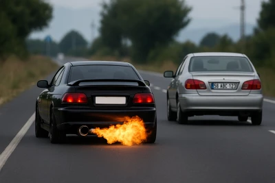 Modifiye egzozla tehlikeli sollama yapan sürücü cezadan kaçamadı
