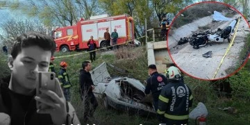 Motosiklet ile çarpışan otomobil köprüden aşağıya düştü: 3 ölü