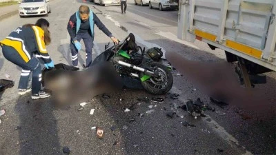 Motosiklet sürücüsü kaza kurbanı!
