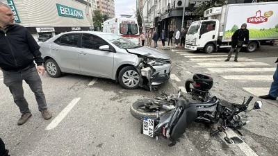 Motosikletli lise öğrencisi kazada yaralandı