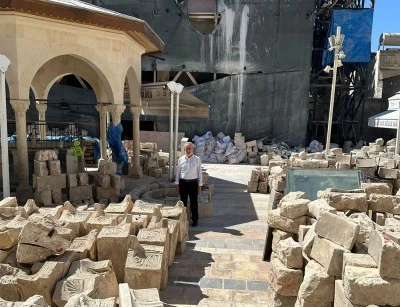 Müftü Bozkurt, Kilis'te depremde zarar gören cami inşaatlarını inceledi