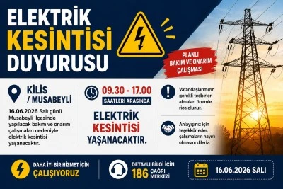 Musabeyli&rsquo;ye 7,5 Saatlik Elektrik Kesintisi