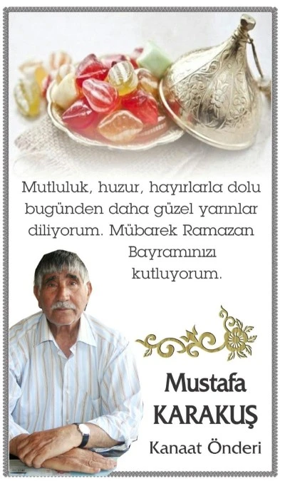 Mustafa Karakuş ' tan Bayram Mesajı
