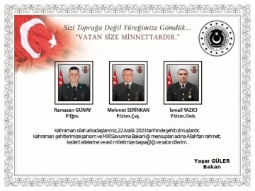 Irak’ın kuzeyinde 6 askerimiz şehit oldu