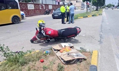Otomobil ile çarpışan motosikletin sürücüsü yaralandı