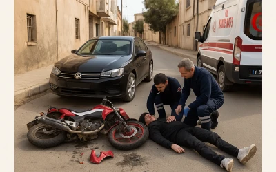 Otomobil ile motosiklet çarpıştı: 16 yaşındaki sürücü ağır yaralandı