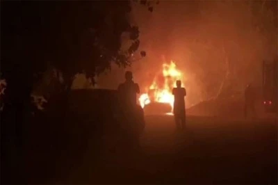 Otomobilin LPG tankı bomba gibi patladı