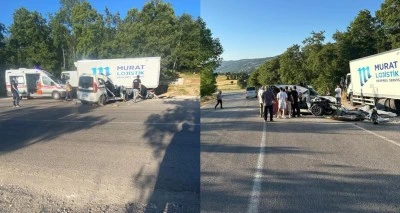 Park halindeki kamyona çarpan araçtaki 2 kişi öldü