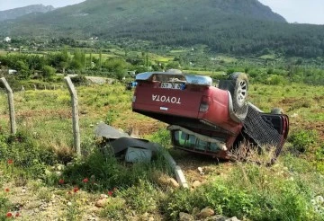 Pikap takla attı: 1 yaralı