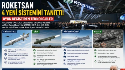 ROKETSAN&rsquo;dan SAHA 2026&rsquo;da G&uuml;&ccedil; G&ouml;sterisi: 4 Yeni Sistem İlk Kez Tanıtıldı