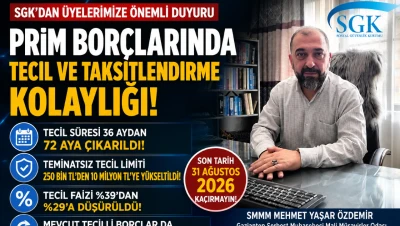 SGK'dan Prim Bor&ccedil;larına bir kolaylık daha