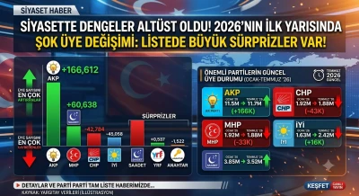 Siyasette Dengeler Alt&uuml;st Oldu! 2026&rsquo;nın İlk Yarısında Şok &Uuml;ye Değişimi: Listede B&uuml;y&uuml;k S&uuml;rprizler var!