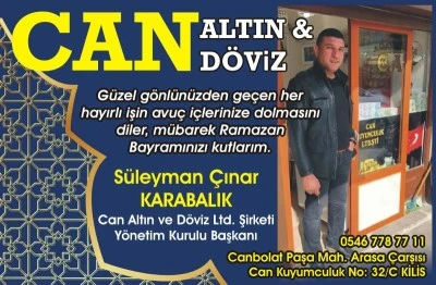 Süleyman Çınar dan Bayram Mesajı