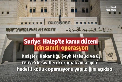 Suriye: Halep&rsquo;te kamu d&uuml;zeni i&ccedil;in sınırlı operasyon