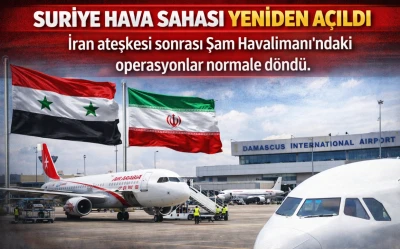 Suriye hava sahası yeniden a&ccedil;ıldı