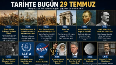 Tarihte Bug&uuml;n: 29 Temmuz'da D&uuml;nyada ve T&uuml;rkiye'de Neler Yaşandı?