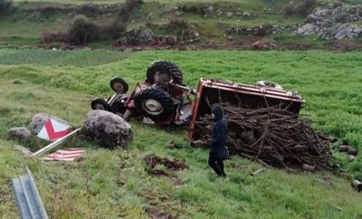 Traktör kazası evli çifti ayırdı: 1 ölü, 1 yaralı