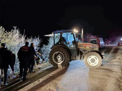 Uçuruma yuvarlanan traktörün altında kalan sürücü hayatını kaybetti