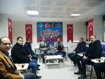 ÜLKÜ OCAKLARIN'DAN, TÜRK-EĞİTİMSEN'E NEZAKET ZİYARETİ