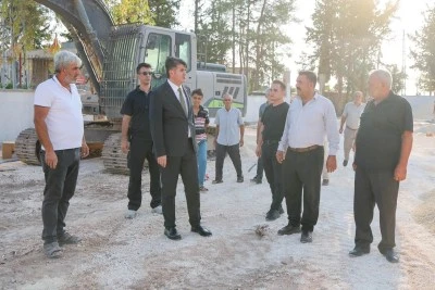  Vali Kalaylı, Yavuzlu K&ouml;y&uuml;ndeki Okul İnşaatını İnceledi