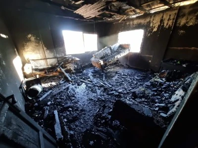 Yangında evi küle dönen yaşlı kadının cenazesine ulaşıldı