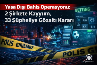 Yasa Dışı Bahis Operasyonu: 2 Şirkete Kayyum, 33 Ş&uuml;pheliye G&ouml;zaltı Kararı