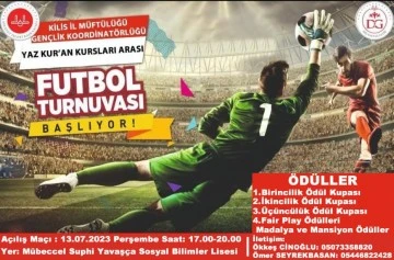 Yaz Kur'an Kursları Arası Futbol Turnuvası başlıyor