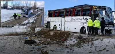 Yolcu otobüsü devrildi: 1 ölü, 25 yaralı